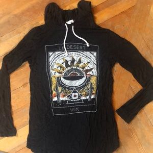 Moonchild long-sleeve black desert graphic tee.